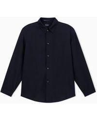 Giorgio Armani - Chevron Viscose Twill Shirt Jacket - Lyst
