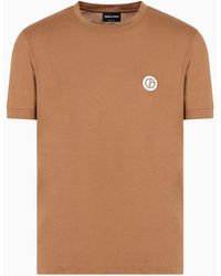 Giorgio Armani - Short-sleeved Pima Cotton Jersey T-shirt - Lyst