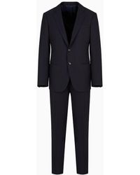 Giorgio Armani - Manhattan Line Virgin-wool Single-breasted Suit - Lyst