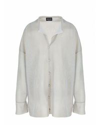 Giorgio Armani - Iridescent Jersey Oversized Shirt - Lyst