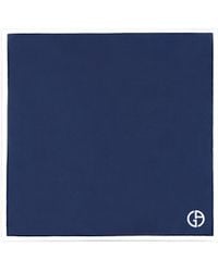 Giorgio Armani - Silk Pocket Square With Logo - Lyst