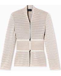 Giorgio Armani - Ottoman-Effect Viscose-Blend Knit Jacket - Lyst