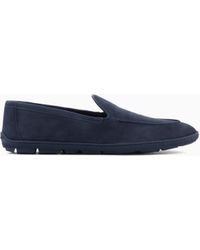 Giorgio Armani - Suede Slip-Ons - Lyst