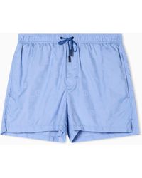 Giorgio Armani - Monogram Swim Trunks - Lyst