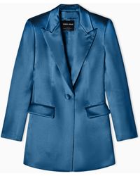 Giorgio Armani - Single-Breasted Silk Satin Jacket - Lyst