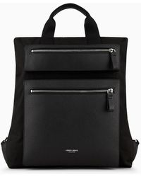 Giorgio Armani - Nylon And Pebbled-leather Convertible Shopper Bag - Lyst