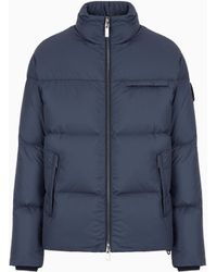 Giorgio Armani - Bomber Jacket With Goose-Down Padding Asv - Lyst