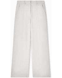 Giorgio Armani - Wide-Legged Linen Trousers - Lyst