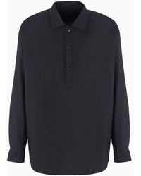 Giorgio Armani - Asv Cotton And Silk Polo Shirt - Lyst