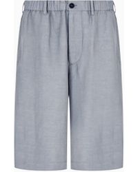 Giorgio Armani - Bermudas De Lino Y Seda - Lyst