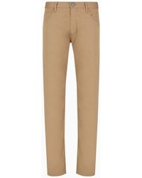 Giorgio Armani - Regular-fit Five-pocket Trousers In Stretch Cotton - Lyst