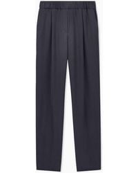 Giorgio Armani - Trousers Regular Fit Washed Silk With Elasticated Hem - Lyst