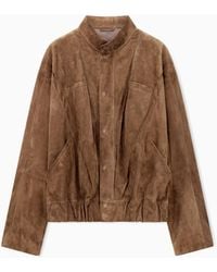 Giorgio Armani - Suede-Lambskin Jacket - Lyst