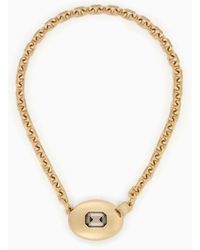 Giorgio Armani - Metal Choker Necklace With Swarosvki Crystal - Lyst
