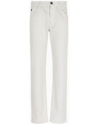 Giorgio Armani - Regular-fit, Five-pocket Trousers In Lyocell And Stretch Cotton - Lyst