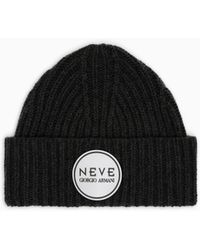 Giorgio Armani - Neve Ribbed Cashmere Beanie - Lyst