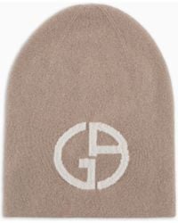 Giorgio Armani - Gorro De Cachemir Con Logotipo En Tejido Jacquard - Lyst