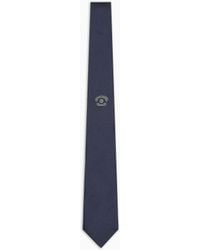 Giorgio Armani - Silk Tie With Jacquard Logo - Lyst