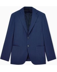 Giorgio Armani - Single-Breasted Virgin Wool Seersucker Jacket - Lyst