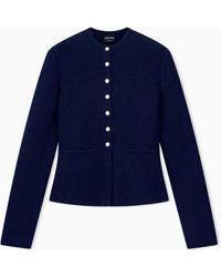 Giorgio Armani - Blazer Jackets Slim Crew Neck - Lyst