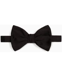 Giorgio Armani - Pajarita Grande Anudada De Pura Seda - Lyst