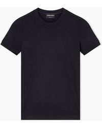 Giorgio Armani - Jersey T-Shirt With A Crew Neck And Short Sleeves - Lyst