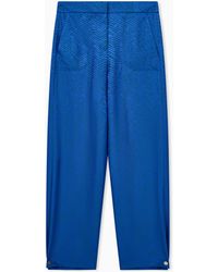 Giorgio Armani - Viscose Trousers With Chevron Jacquard - Lyst