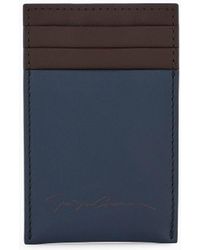 Giorgio Armani - Two-tone Leather Credit Card Holder With Money Clip - Lyst