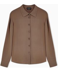 Giorgio Armani - Triple Silk Georgette Shirt - Lyst