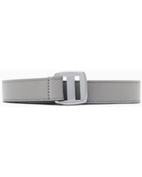 Giorgio Armani - Smooth Leather Belt With A Double Rectangular Metal Loop - Lyst