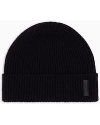 Giorgio Armani - Ribbed Cashmere Beanie With Cuff - Lyst