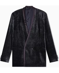 Giorgio Armani - Veste De Smoking Giorgio's À Double Boutonnage En Velours Micro-Dévoré - Lyst