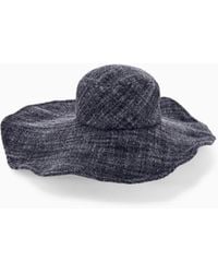 Giorgio Armani - Wide-Brimmed Wool-Blend Hat With Check Pattern - Lyst