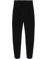 Giorgio Armani - Giorgio's Shiny, Pinstriped Velvet Single-Pleat Trousers - Lyst