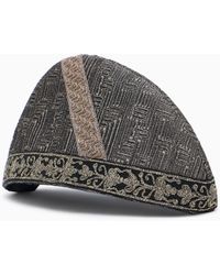Giorgio Armani - Jacquard Silk And Wool Jacquard Side Cap - Lyst