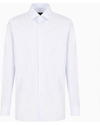 Giorgio Armani - Camisa Regular Fit En Algodón De Máxima Calidad Con Rayas - Lyst