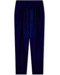 Giorgio Armani - Silk Cady Trousers With Pleats - Lyst