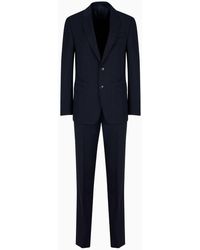 Giorgio Armani - Single-breasted Water Repellent Wool Suit From The Soft Line - Lyst