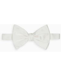 Giorgio Armani - Large, Pure Silk Knotted Bow Tie - Lyst