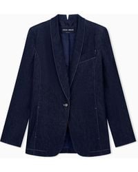 Giorgio Armani - Single-Breasted Jacket With Shawl Lapels - Lyst
