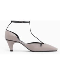 Giorgio Armani - Decollete Shoe Leather Upper And Leather Lining And Sole - Lyst