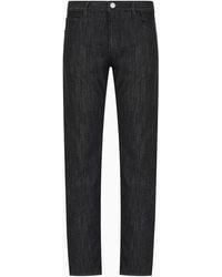 Giorgio Armani - Regular-fit Five-pocket Cotton-denim Trousers - Lyst