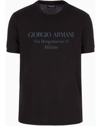 Giorgio Armani - Borgonuovo 11 T-shirt In Pima Cotton Jersey - Lyst