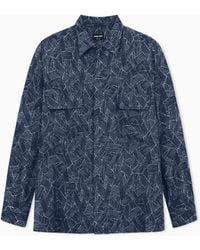Giorgio Armani - Viscose And Silk Shirt With Pockets - Lyst