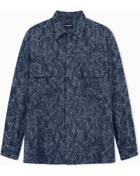 Giorgio Armani - Viscose And Silk Shirt With Pockets - Lyst