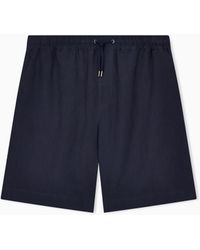Giorgio Armani - Linen Canvas Flat-Front Bermuda Shorts - Lyst