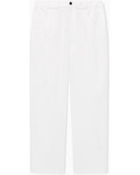 Giorgio Armani - Pantalón De Gabardina De Algodón Elástico Y Corte Recto - Lyst