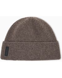 Giorgio Armani - Ribbed Cashmere Beanie With Cuff - Lyst
