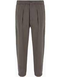 Giorgio Armani - Pantalones Con Una Pinza En Mezcla De Seda Lavada - Lyst
