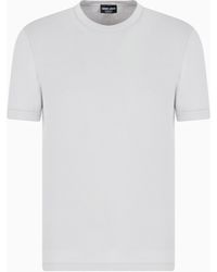 Giorgio Armani - Jersey De Cuello Redondo Icon De Interlock De Cachemir Con Manga Corta - Lyst